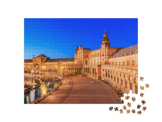 Puzzle de 1000 pièces « Séville, Espagne, Plaza de España »
