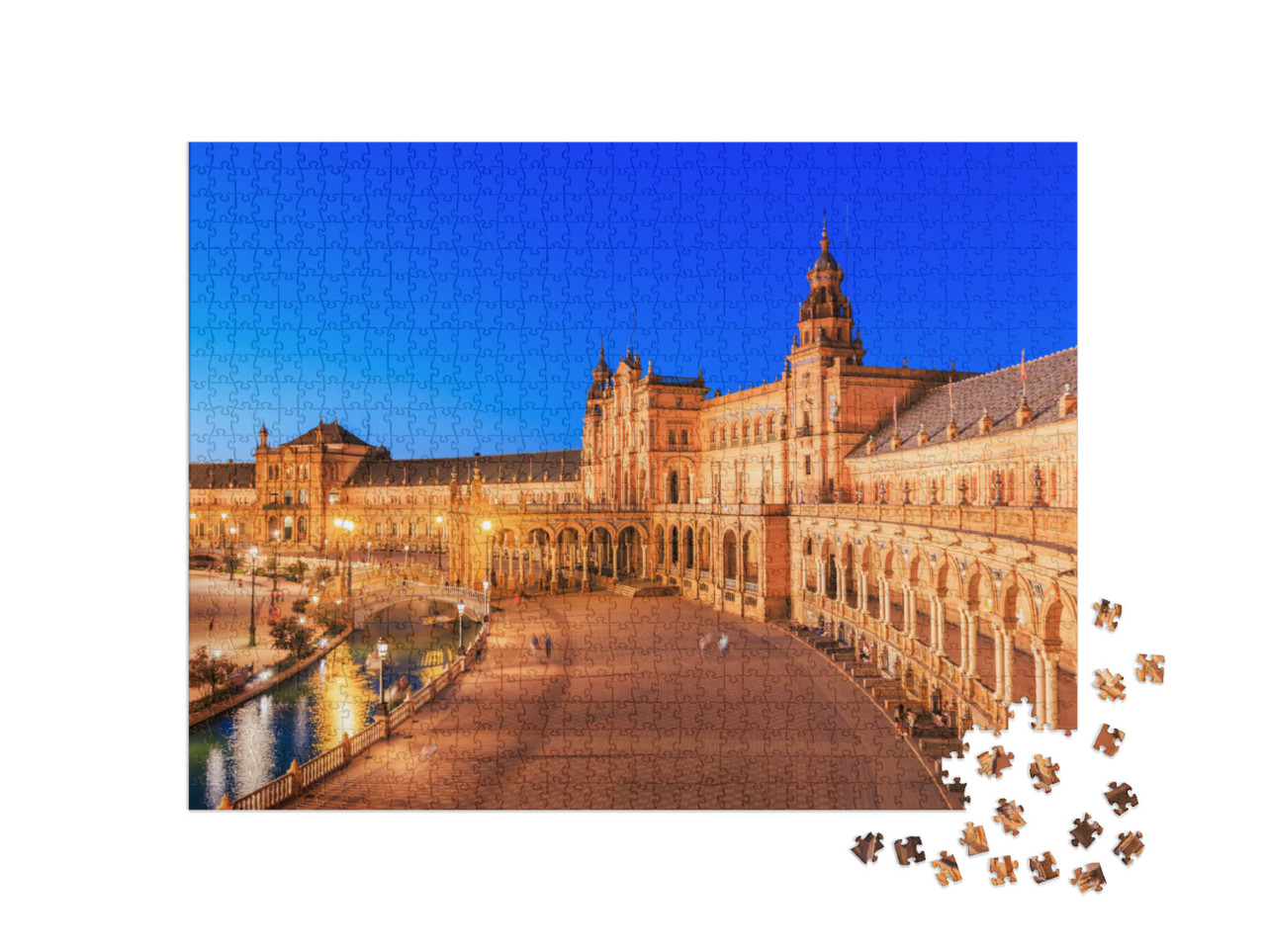 Puzzle de 1000 pièces « Séville, Espagne, Plaza de España »