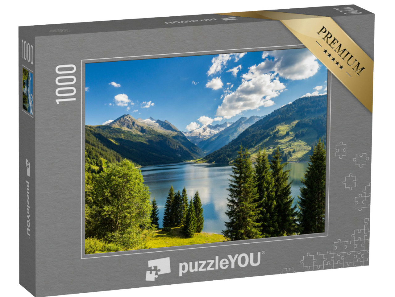 Puzzle de 1000 pièces « Barrage de Durlassboden dans les Alpes de Zillertal, Autriche »