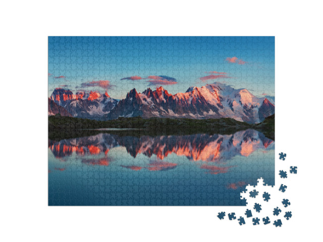 Puzzle de 1000 pièces « Le Mont Blanc en été, Alpes Graies, France, Europe »