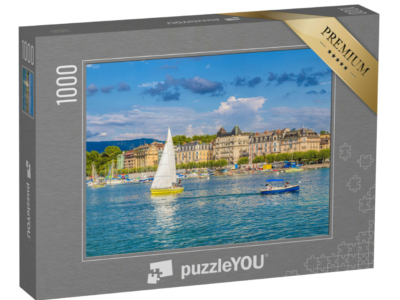 Puzzle de 1000 pièces « Centre historique de la ville de Genève et du lac Léman, Suisse »