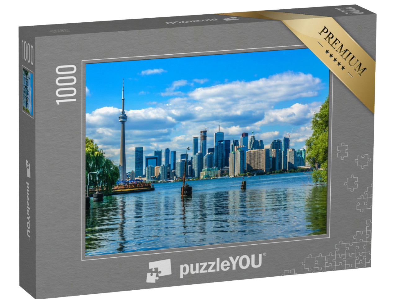 Puzzle de 1000 pièces « La ligne d'horizon de Toronto au-dessus du lac, Canada »