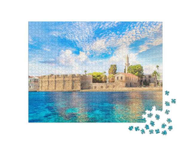 Puzzle de 1000 pièces « Belle vue sur le château de Larnaca, île de Chypre »