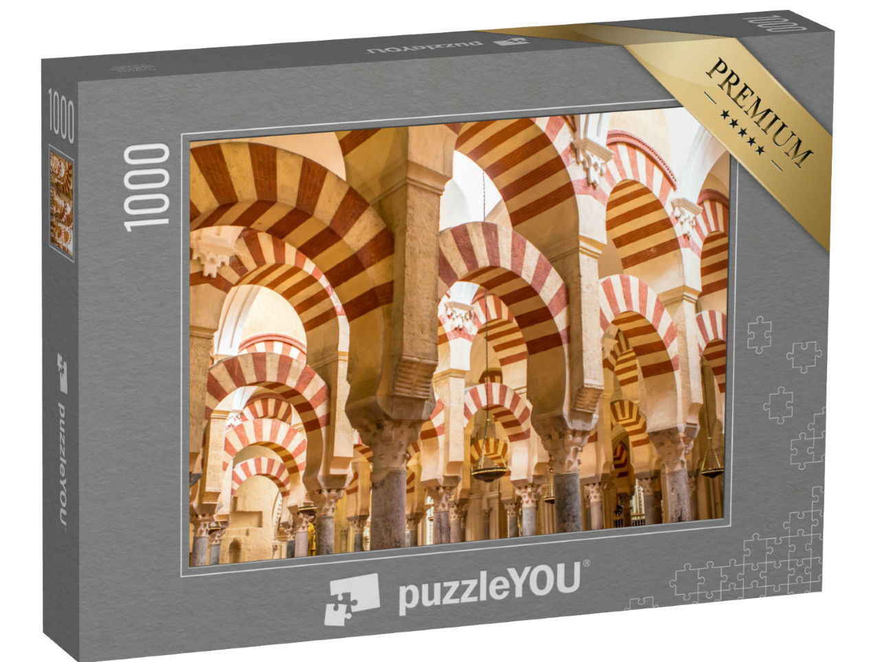 Puzzle de 1000 pièces « Intérieur de la cathédrale La Mezquita de Cordoue, Andalousie, Espagne »
