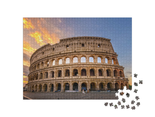 Puzzle de 1000 pièces « Colisée au lever du soleil, Rome, Italie »