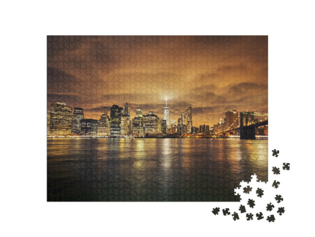 Puzzle de 1000 pièces « Manhattan au coucher du soleil, New York City »