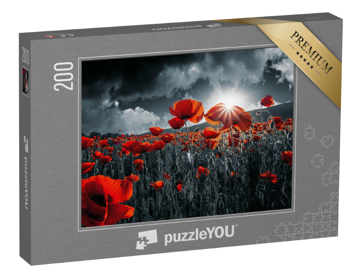 Puzzle de 200 pièces « Coquelicots rouges »
