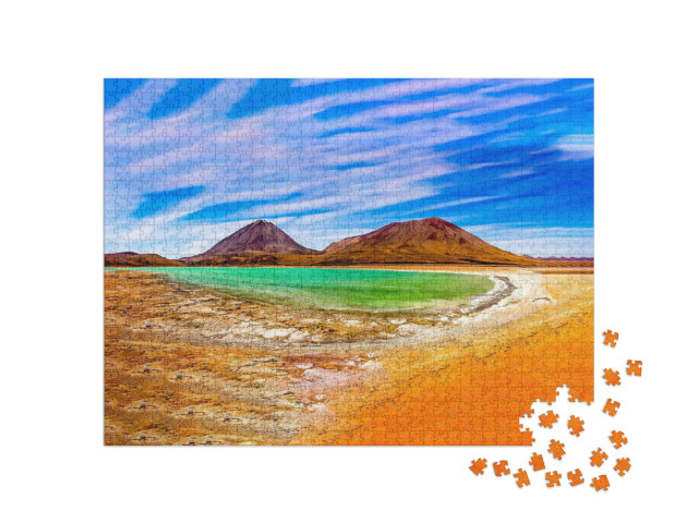Puzzle de 1000 pièces « Lac de montagne enchanteur de Nakuru au Kenya »