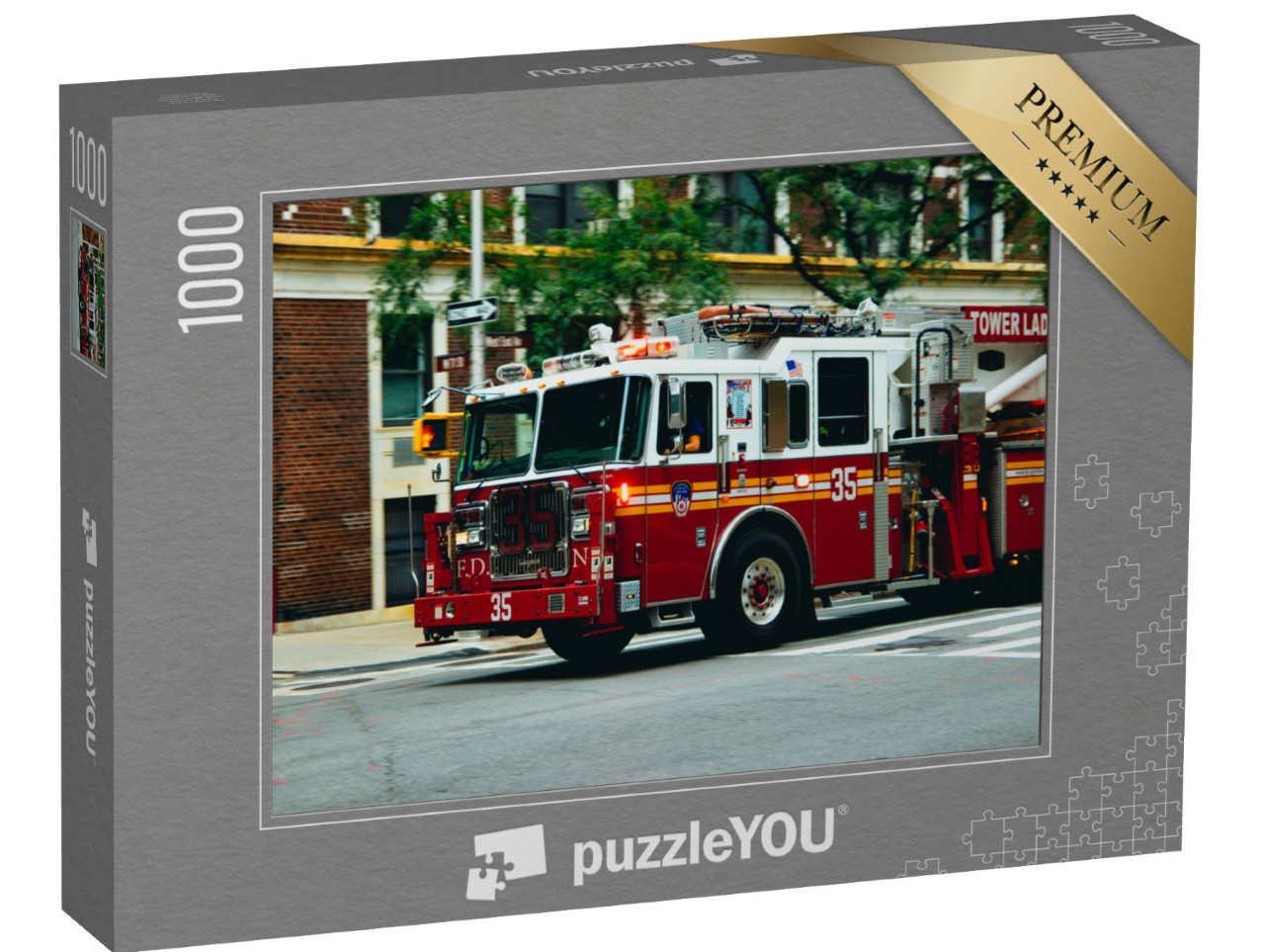 Puzzle de 1000 pièces « Camion de pompiers à New York »