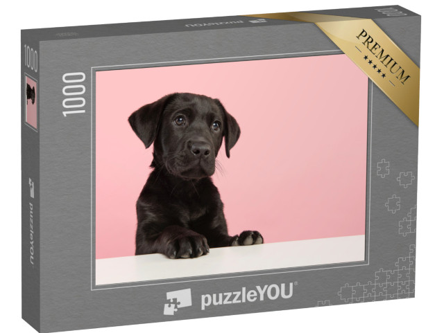 Puzzle de 1000 pièces « Adorable chiot labrador-retriever noir »