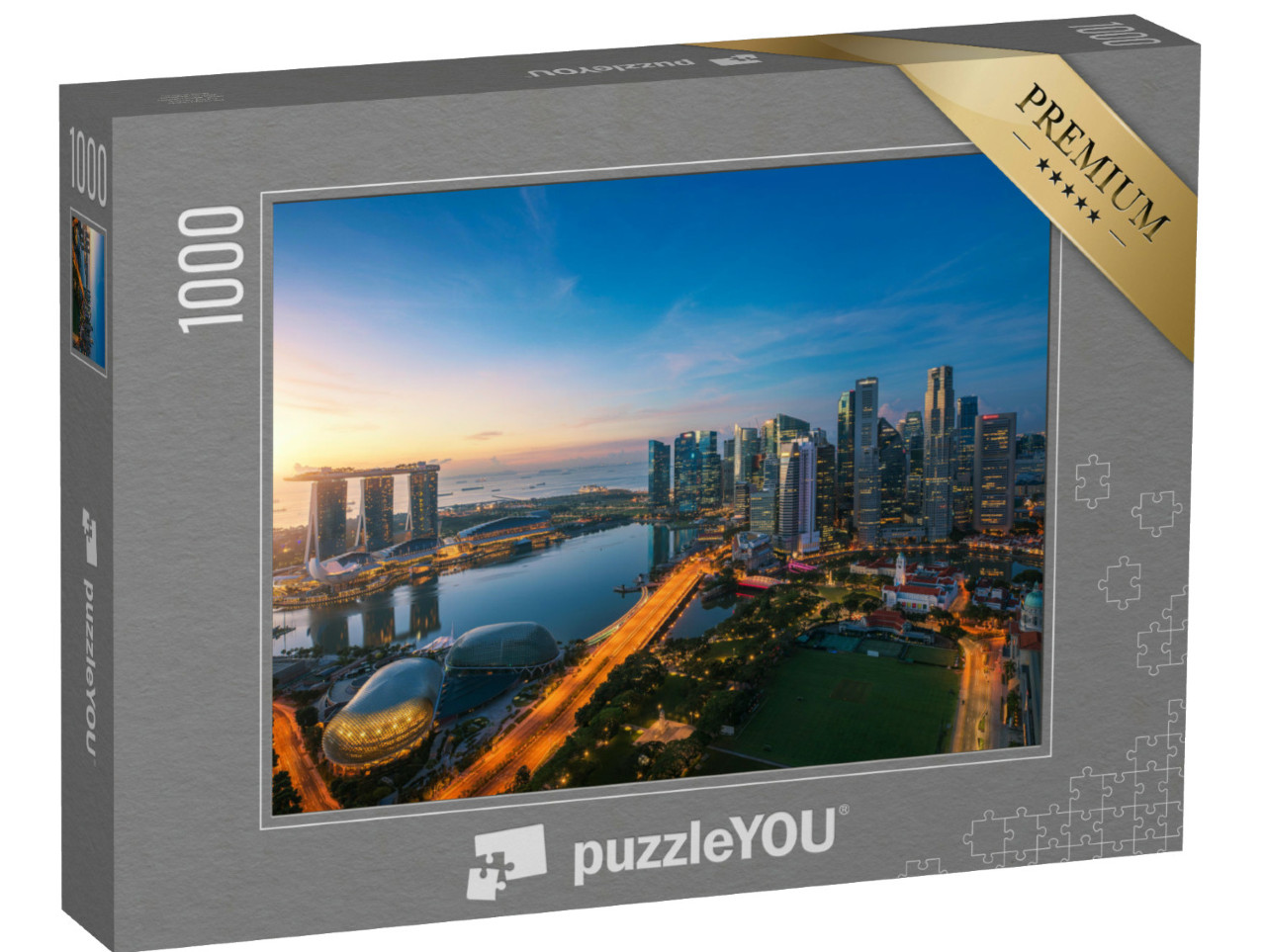 Puzzle de 1000 pièces « Singapour au crépuscule »